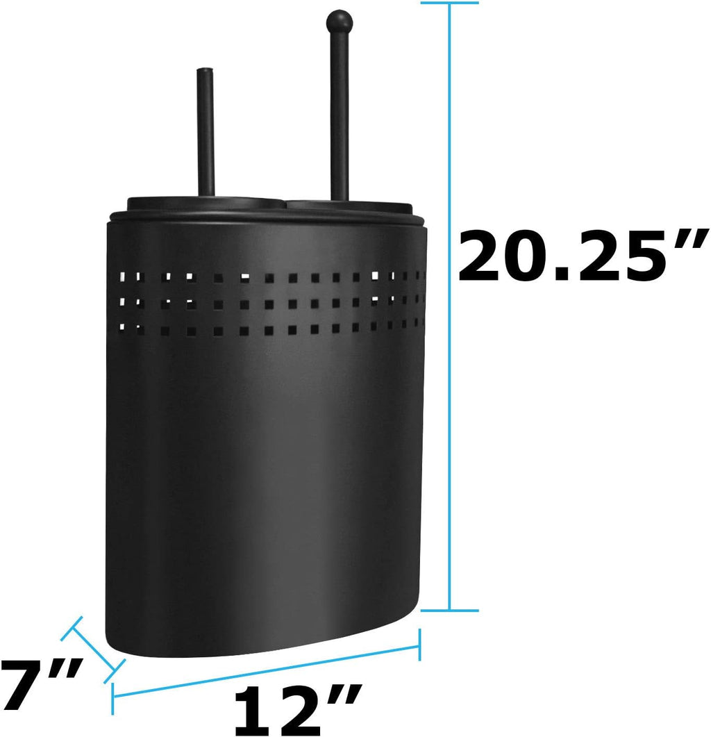 Toilet Brush and Plunger Set with Holder, Modern Black Bathroom Accessories Toilet Plunger and Toilet Bowl Brush Combo