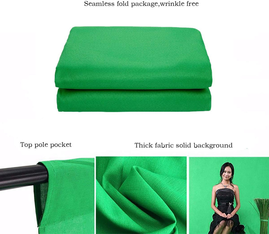Green Screen Backdrop 5x7ft Photo Backdrop Chromakey Muslin Portrait Green Backdrop for PS Keying/Video
