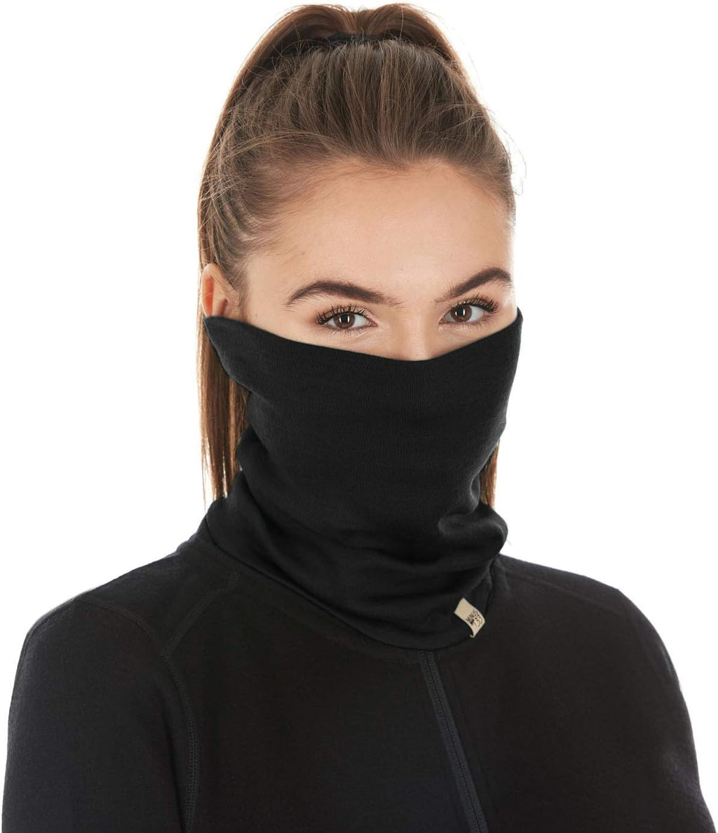100% Merino Wool - Midweight Neck Gaiter - Skiing Neck Warmer - Winter Face Mask - Multipurpose Headwear