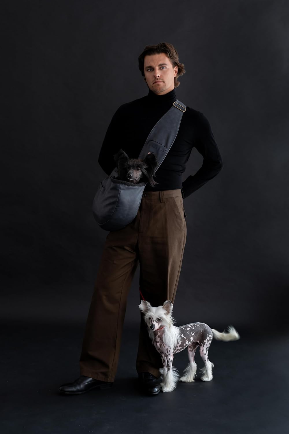 Dog Sling Carrier for Small Dogs 5-18lb, Dog Sling for Small Dogs and Cats, Dog Carrier with Adjustable Padded Strap