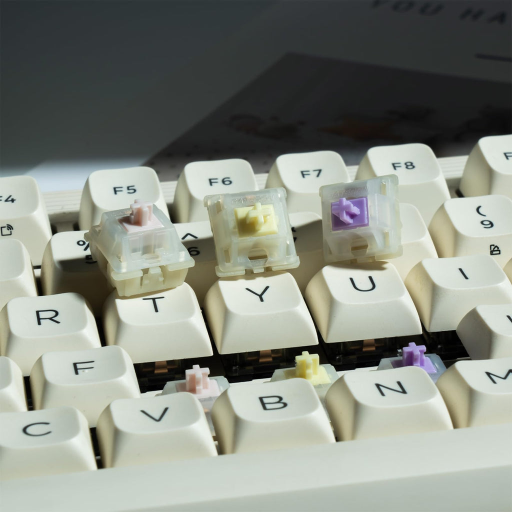 GATERON KS-3X1 Milky Pro Keyboard Switches(35, Pink (Linear Silent))
