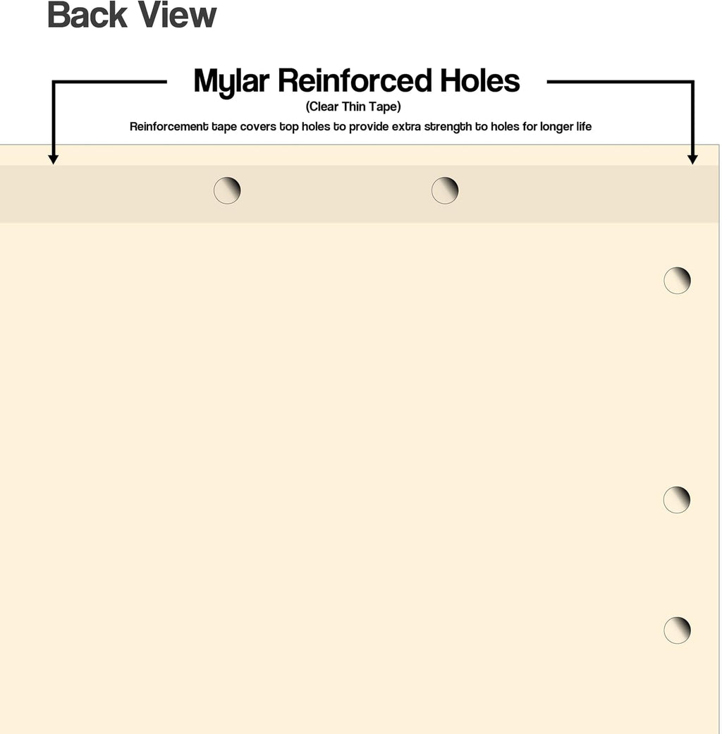Bottom Tab Medical Fileback Divider Sets, Set of 8 Color-Coded, 40 Sets/Box | Doctor Stuff Pre-Printed Mylar Fileback