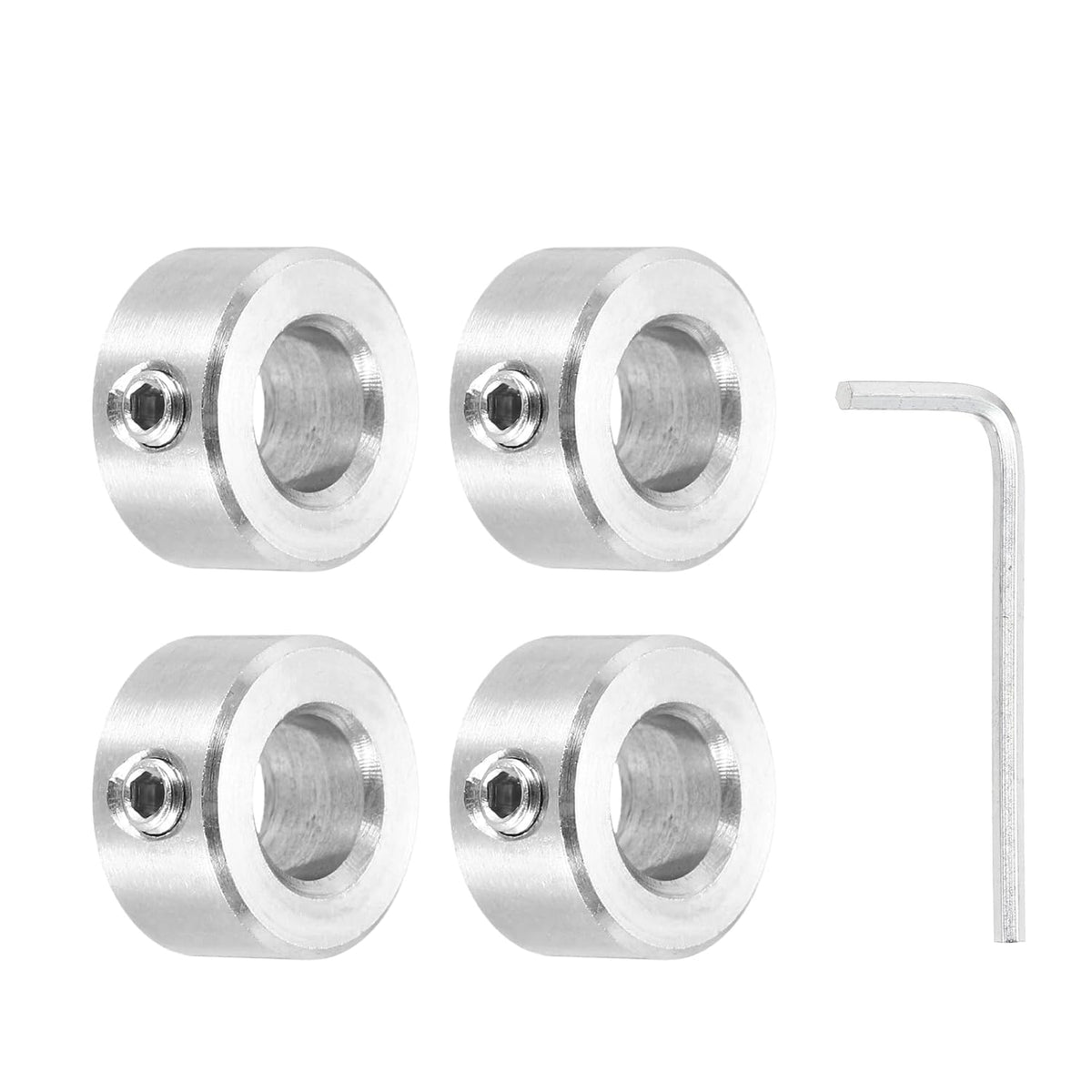 MECCANIXITY 4Pcs Shaft Collars 8mm Bore 1 Screw 16mm OD 8mm Thick