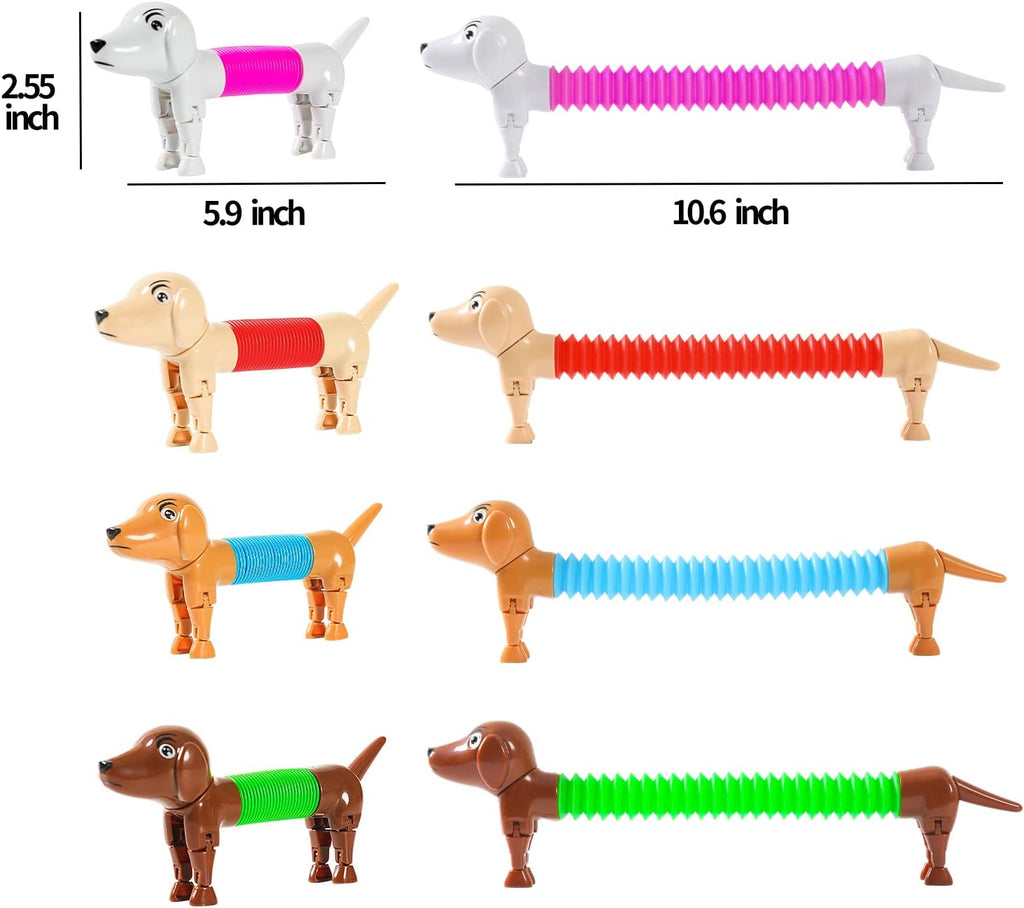 Dog pop Tubes fidgets, Sensory Toys for Kids with Autism,Fidget Toys for Toddlers,Dog Party Favors, Stocking Stuffers