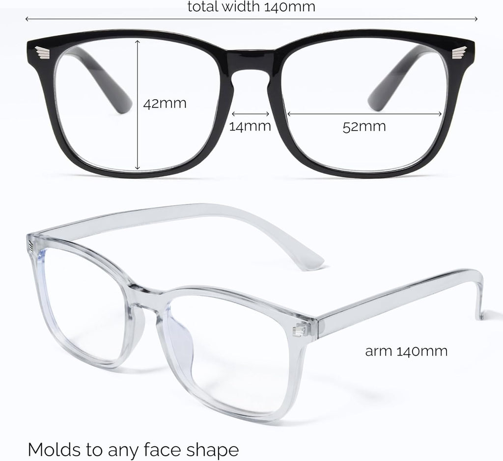 High Tech Blue Light Glasses - Advanced Blue Light Blocking Computer Glasses - Screen Fatigue & UV Protection