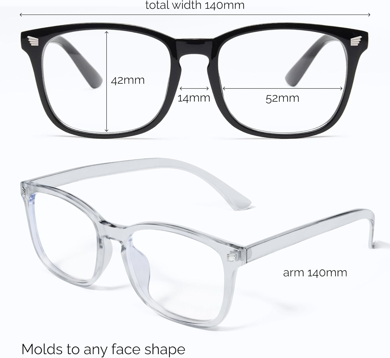 High Tech Blue Light Glasses - Advanced Blue Light Blocking Computer Glasses - Screen Fatigue & UV Protection