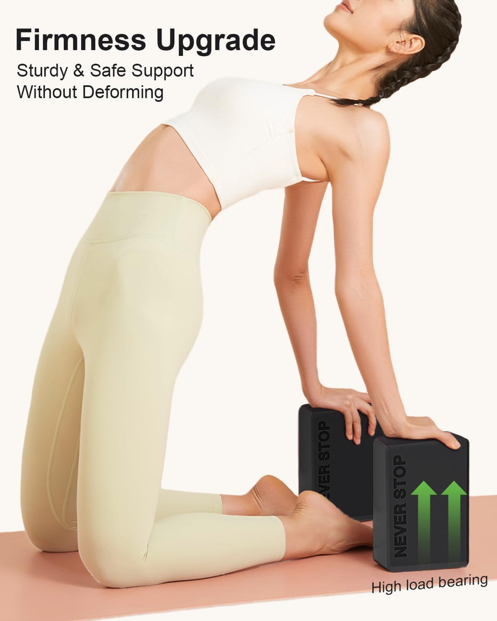 Yoga Block, High-Density EVA Foam 2 Pack Yoga Block with Non-Slip Textured Surface, Supportive, Lightweight - Ideal