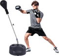 Punching Bag with Stand, Heavy Boxing Bag Height Adjustable Reflex Bar and Speed Punching Bag for Adults & Youth