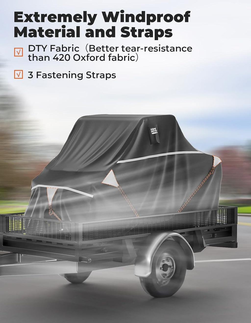 UTV Cover 2 Seater Side by Side Cover Waterproof, 130" x 58" x 70" | Travel Outdoor Tear Resistant All-Weather