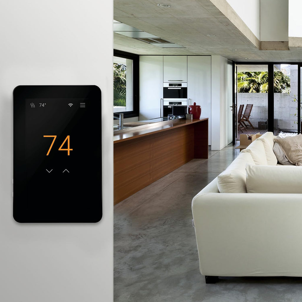 SunStat CommandPlus Touchscreen Programmable Smart Wi-Fi Thermostat for Electric Floor Heating Systems, 4.3" Screen