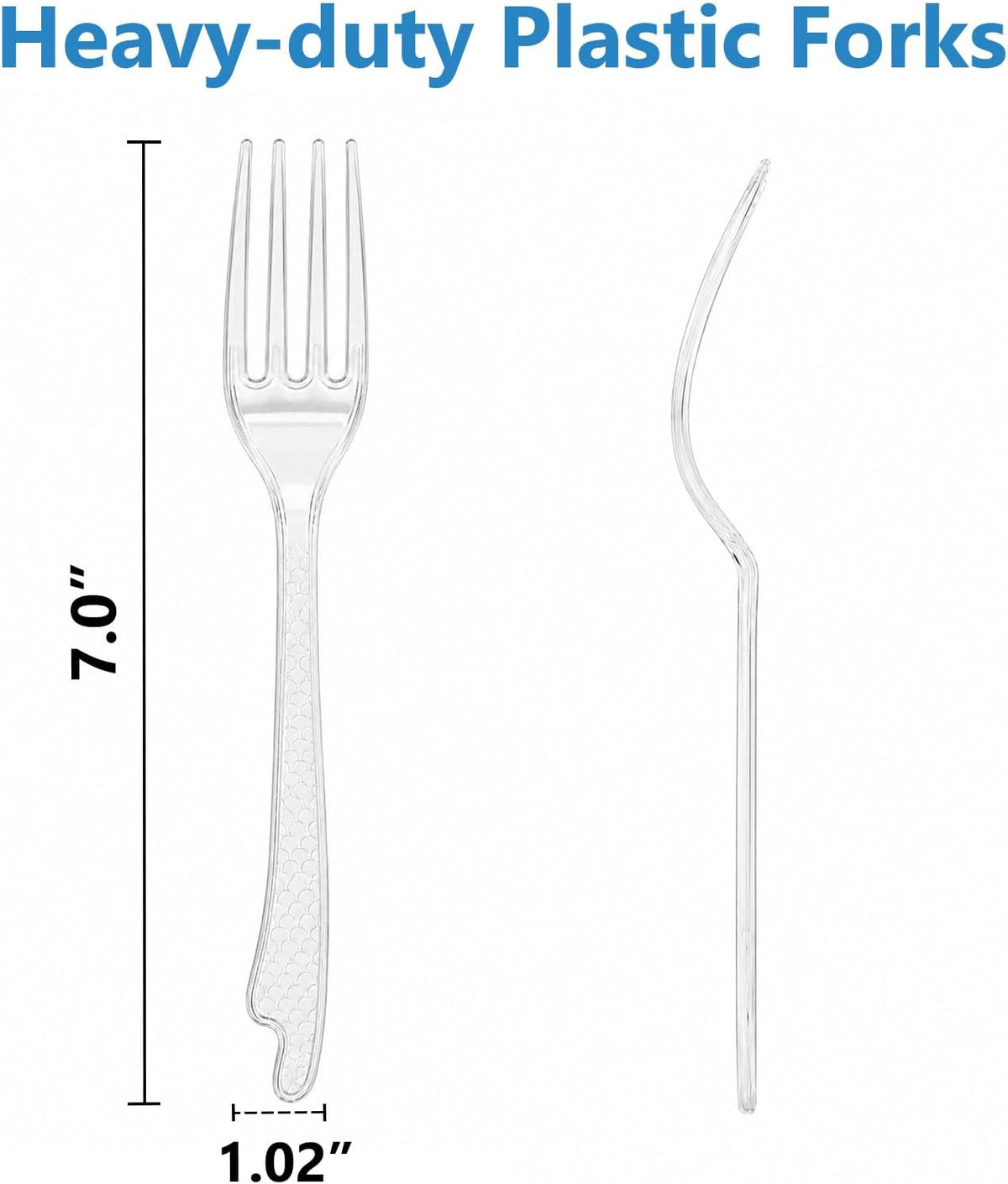 1000 Count Heavy Duty Plastic Forks Disposable
