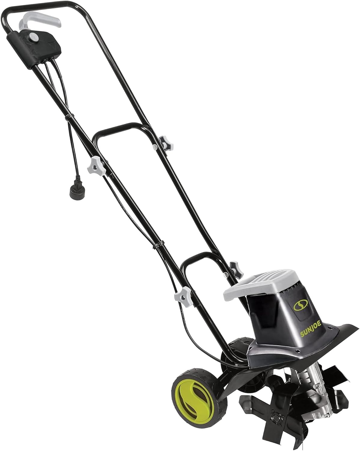 Electric Garden Tiller and Cultivator with 3 Position Height Adjustment Maximum 12-inch Cultivating Width and 8 Amp