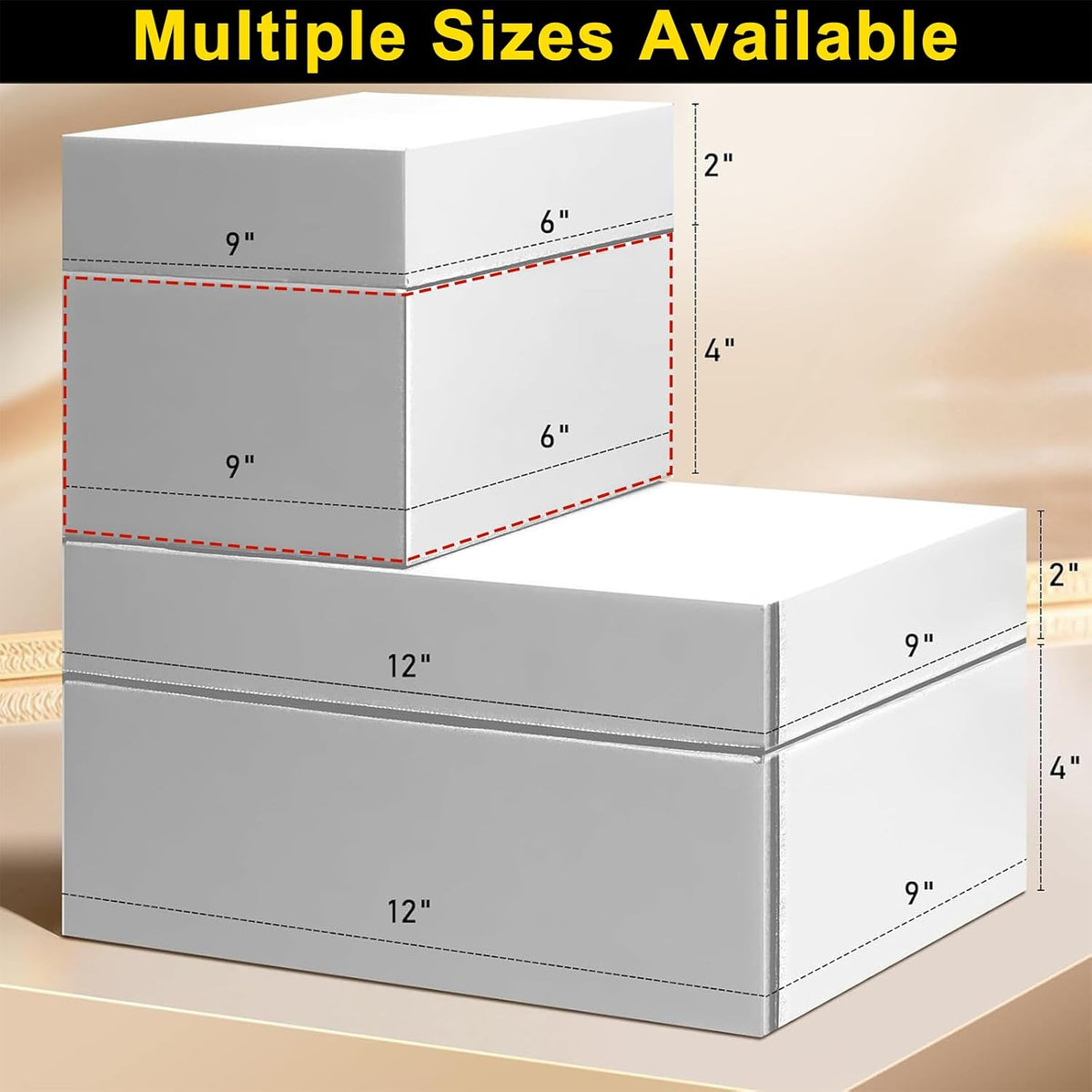 9x6x4 inches Shipping Boxes Set of 25, White Corrugated Cardboard Boxes Literature Mailer Boxes Gift Boxes Small