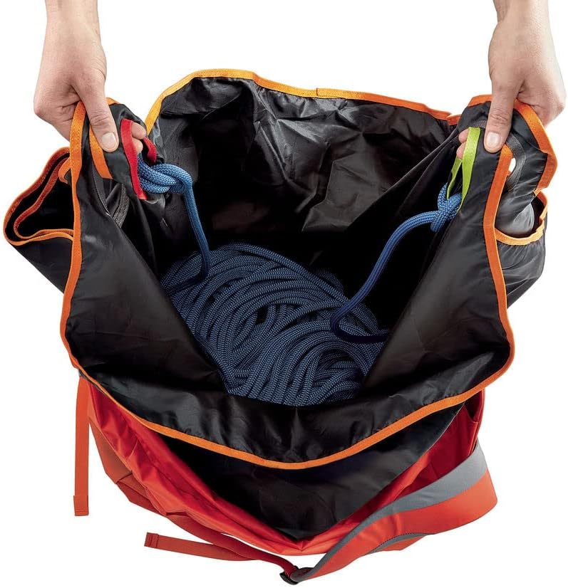 KLIFF Rock Climbing Rope Bag - Red/Orange | 36-Liter Rope Bag for Sport Climbing with Removable Tarp