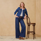 Women's Totally Shaping Pull on Wide Leg Jeans