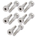uxcell 10pcs 304 Stainless Steel Hex Socket Shoulder Bolt 5mm Dia 10mm L M4