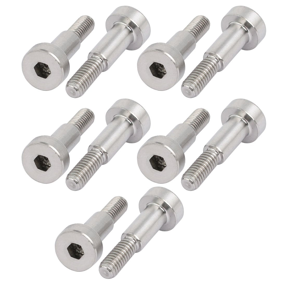 uxcell 10pcs 304 Stainless Steel Hex Socket Shoulder Bolt 5mm Dia 10mm L M4