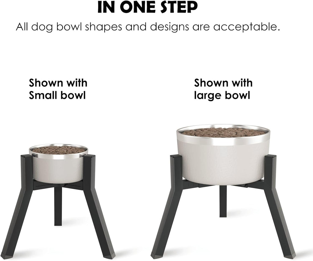 Dog Bowl Stand for Medium Large Dogs, Adjustable Width Elevated Dog Bowls 7-10.6", Raised Dog Food Water Bowls, 11