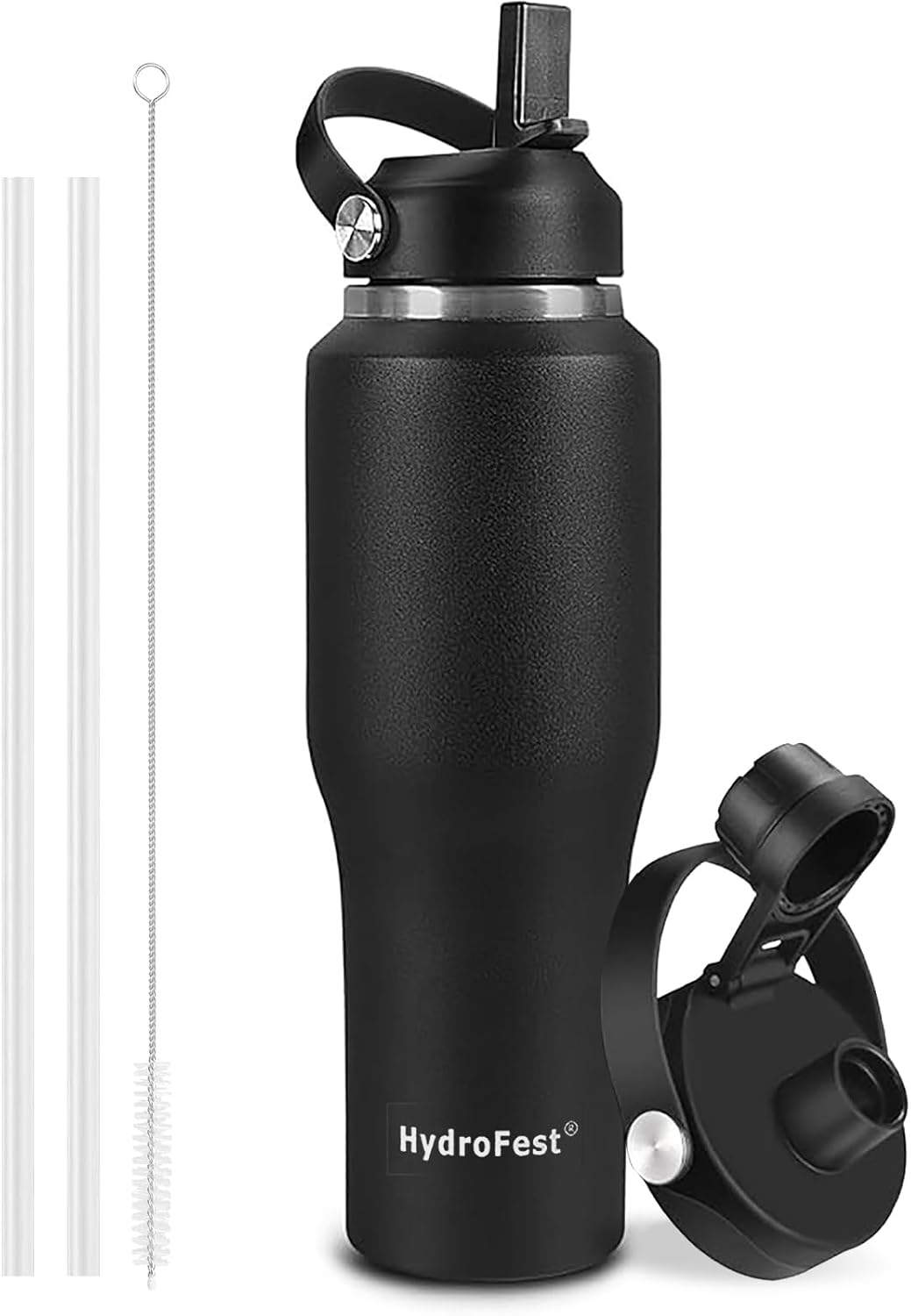 40oz Water Bottles Insulated with Straw,Leak Proof Water Bottles Fit in Car Cup Holder，Mens Water Bottle Stainless