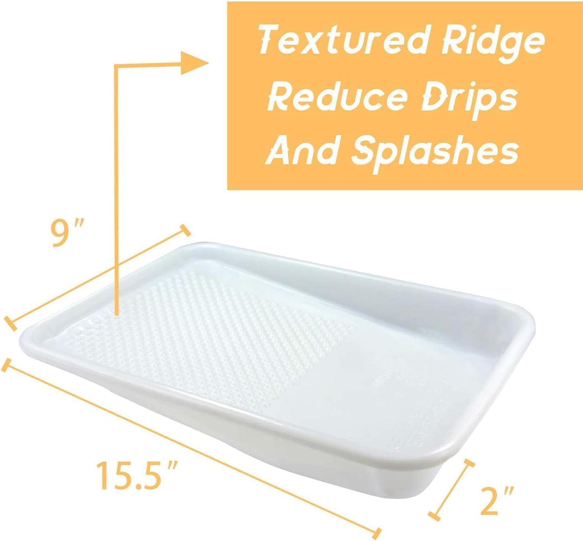 1 Piece 9 Inch Metal Paint Tray with 10 Disposable Tray Liners