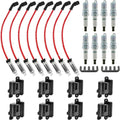 UF-271 Set of 8 12556893 Square Ignition Coil & 41-962 8 pcs Spark Plug and Red Wire Set Compatible with Chevrolet