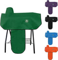 Western Saddle Cover with 6 Elastic Straps（Green）