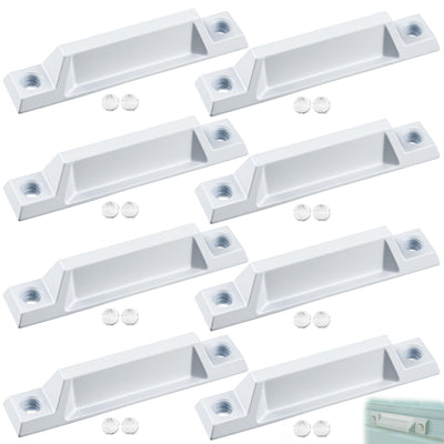 8 Pcs Window Sash Lift, Die-cast Zinc 3-5/16" Handle, White
