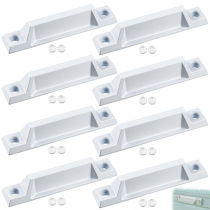8 Pcs Window Sash Lift, Die-cast Zinc 3-5/16" Handle, White