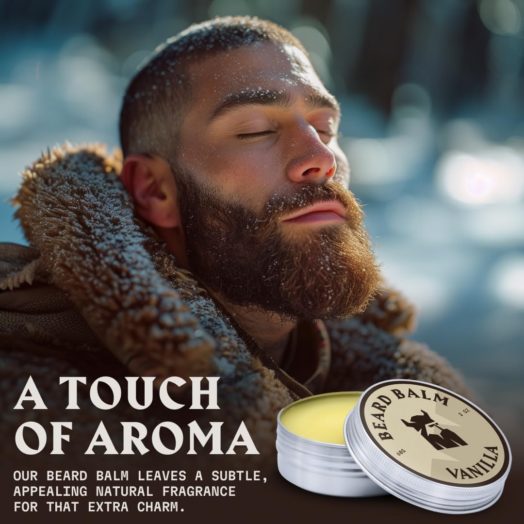 Beard Balm for Men - 2 Oz, Vanilla Scent
