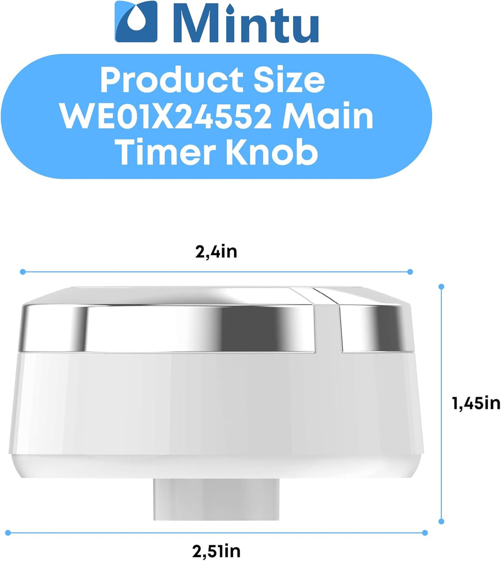 WE01X24552 Main Timer Knob Replacement For GE GTD45EASJ0WS GTD45EASJ1WS GTD45EASJ2WS GTD45GASJ0WS GTD45GASJ1WS GTD45GASJ2WS GTX33EASK0WW GTX33GASK0WW Dryer