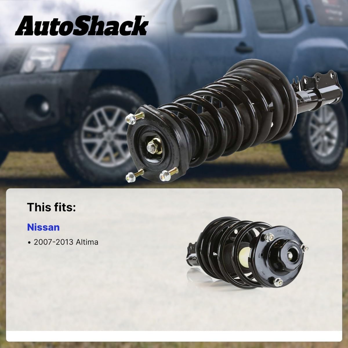 AutoShack Front Complete Strut Assembly with Coil Spring, 1pc