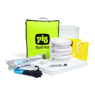 Hi-Viz Oil-Only Truck Spill Kit in See-Thru Bag | 6.5 Gallon Spill Kit for Trucks | Fuel Spill Kit by New Pig, Clear