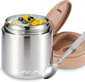 Thermo for Hot Food Kids - 15.2oz with Folding Spoon and Silicone handle | Leak Proof Insulated Food Jar, Soup