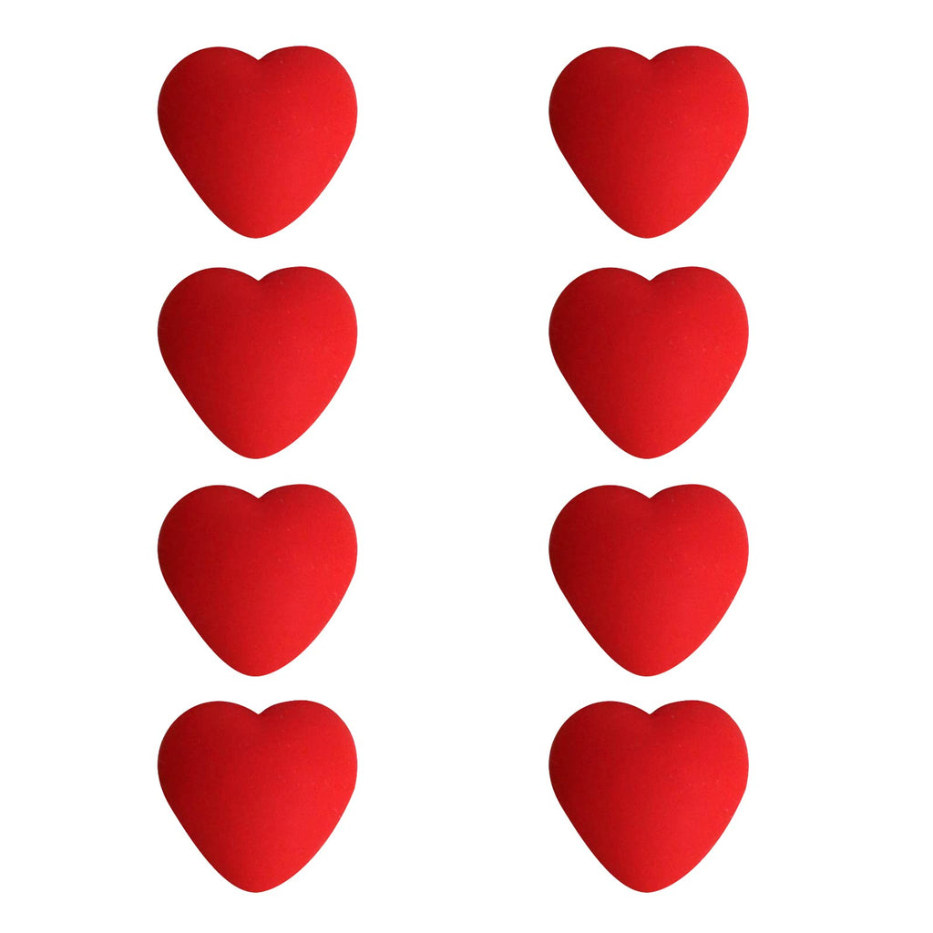 20PCS Single Hole Heart Shape Buttons Resin Buttons for DIY(Red)