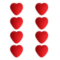 20PCS Single Hole Heart Shape Buttons Resin Buttons for DIY(Red)