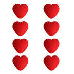 20PCS Single Hole Heart Shape Buttons Resin Buttons for DIY(Red)