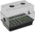 Humidity Dome, Heavy-Duty Germination Kit. | 3 mm Thickest Dome, Drip Tray, 5x8 Seedling Tray, Vented Height