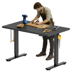 Electric Adjustable Workbench, 48x30 Inches Ergonomic Worktable for Garage, Workshop, Office and Home, Spacious