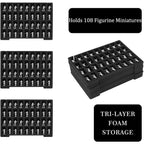 Miniature Storage Figure Case, Purple, 108 Slot
