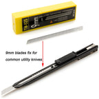 100Pcs 9mm Utility Knife Blades 60 Degree Snap Off Stainless Steel Blades,Vinyl Wrap Tools Art Knife Replacement