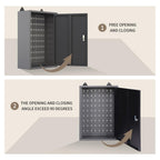 Steel Wall Mounted Storage Cabinet, Metal Hanging Tool Cabinets