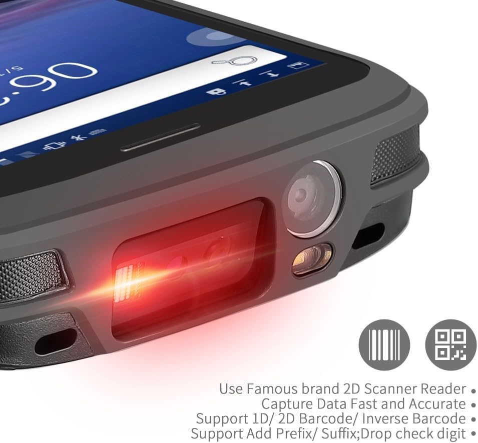 Android 11 Handheld Data Terminal with 1D & 2D QR PDF17 Barcode Scanner GPS 4G Wi-Fi GMS Data Collector,4G+64G