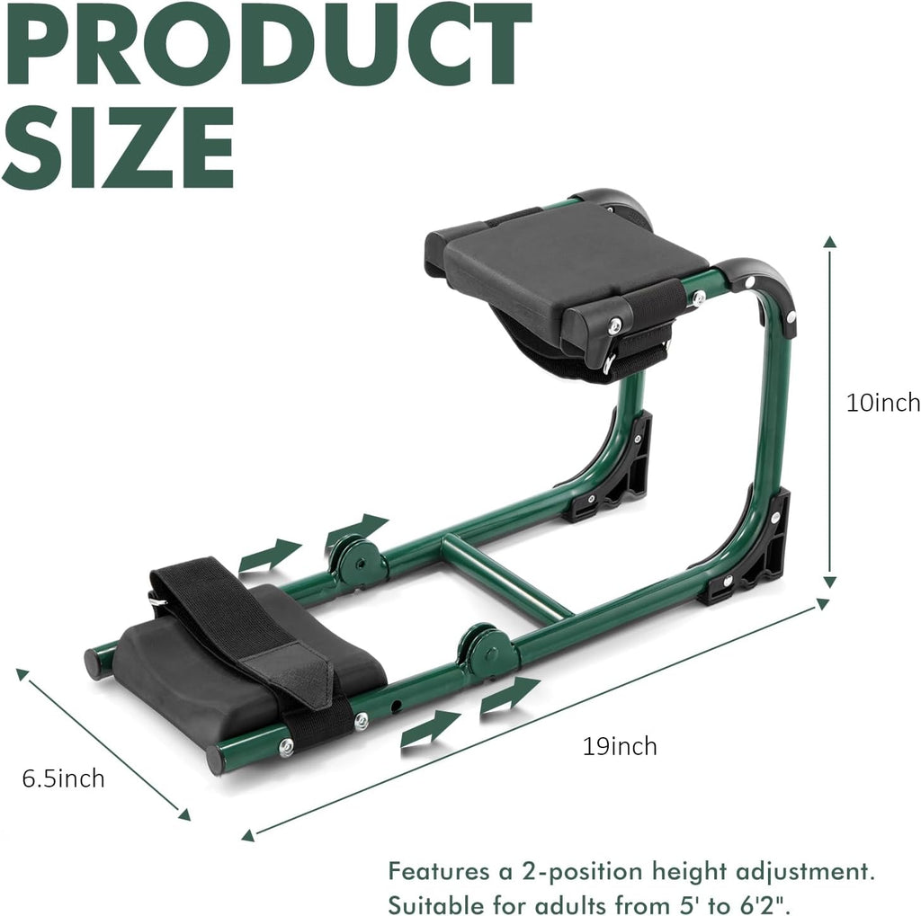 Knee Seat, Foldable Garden Kneeler and Seat, with Adjustable Kneeling Pad and Soft Seat Cushion, Supports Up to 350 LBS