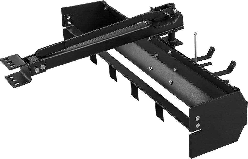 42 Inch Tow Behind Box Scraper, Lawn Tractor Attachments with Tractor Box Blade Sleeve Hitch Tow Fit for ATV UTV