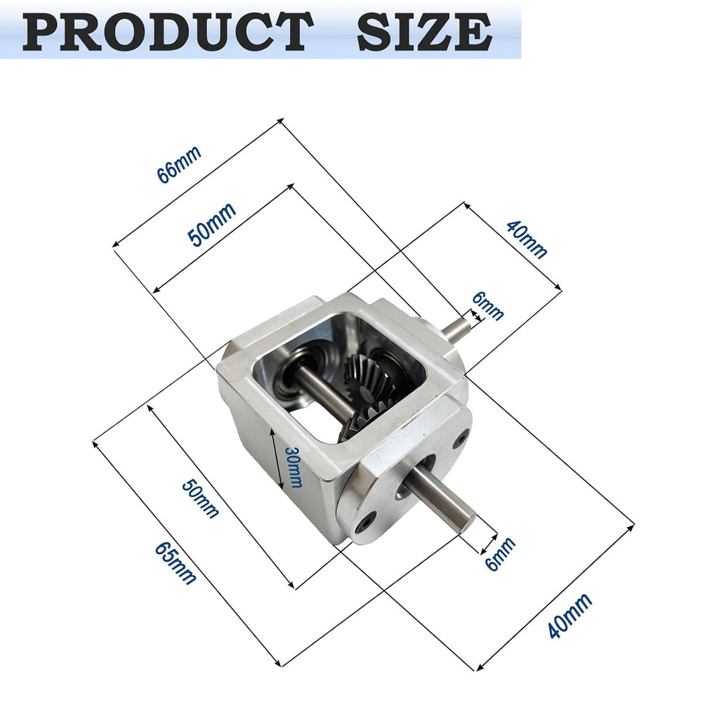 90 Degree Right Angle Gearbox 1:1 Bevel Gear Drive
