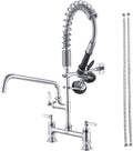 Commercial Kitchen Faucet,26 Inch 3 Compartment Sink Faucets Chrome