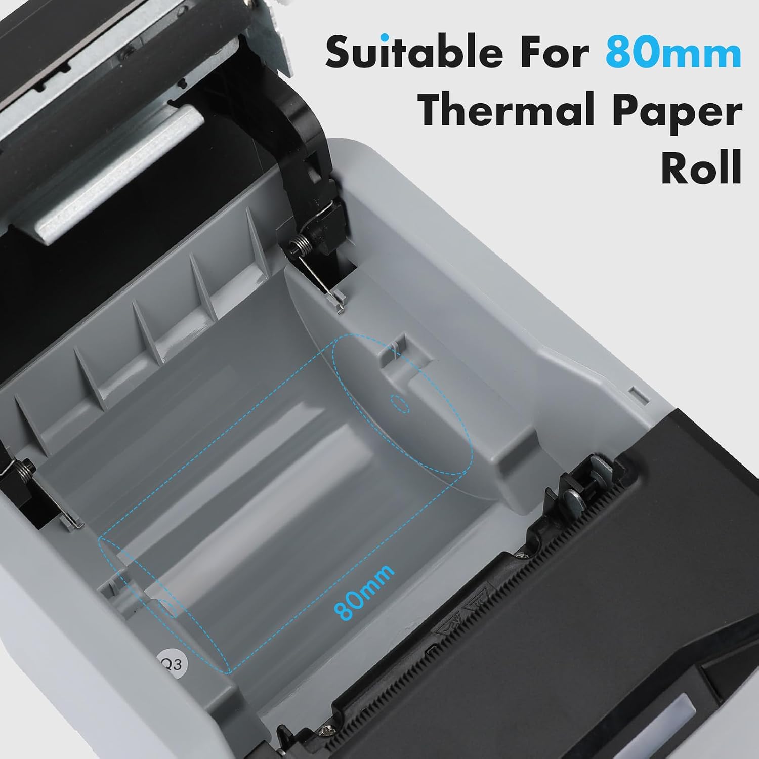 Thermal Receipt Printer, 80mm USB POS Printer,Auto Cutter, Support Cash Drawer, Support Windows/Mac/Linux, Do Not