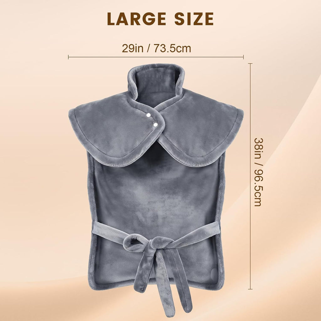 Heating Pad for Neck and Shoulders and Back, 6 Heat Settings & 4 Timer Deeper Pain Relief, Auto Shut Off, 29 * 38"