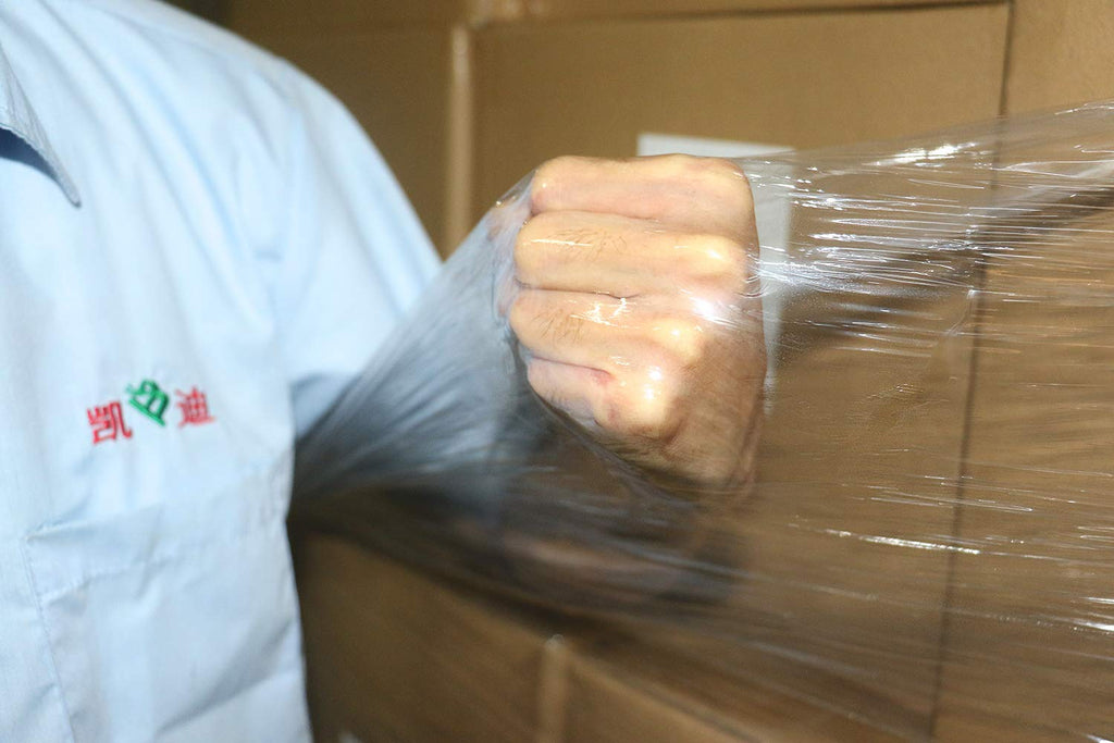 2 Pack 1500ft Industrial Clear Stretch Wrap Film 70 Gauge 15" with 3inch Plastic Rolling Handles for Pallet Wrap