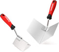 2 Piece Drywall Corner Tool Set, Outside & Inside Corner Trowel | Stainless Steel Build, Drywall Finishing Tool